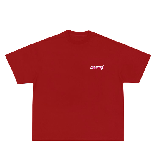 Cookie$ Red Embroidered Logo Shirt